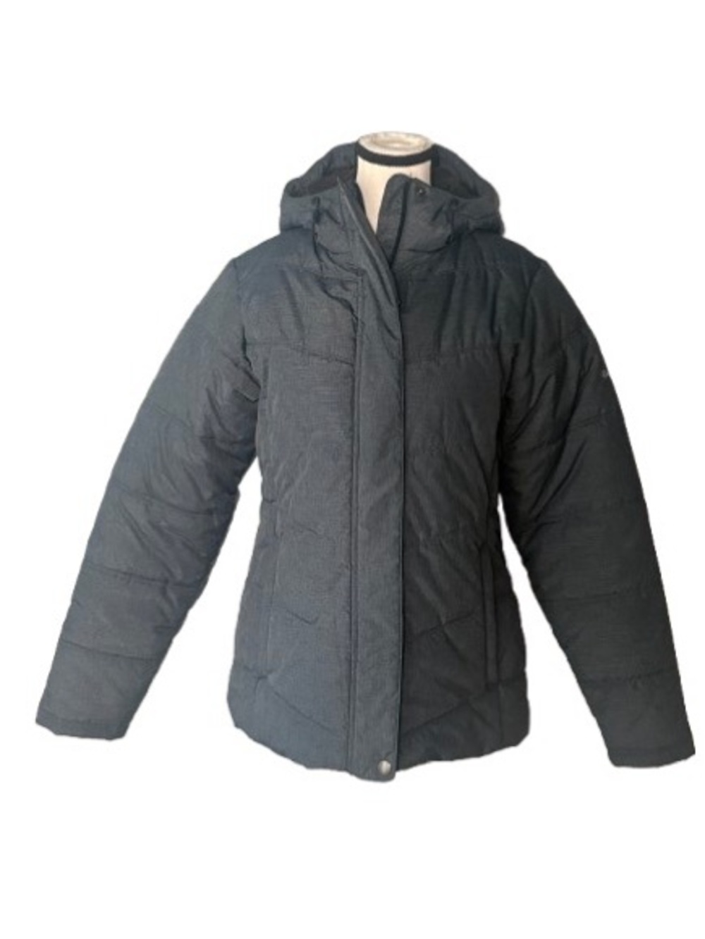 Columbia Women's McCleary Pass Dark Heather Green Quilted Puffer. Size-Small